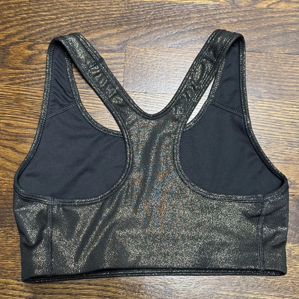 Nike Sports Bra in Black/Gold, Size: S